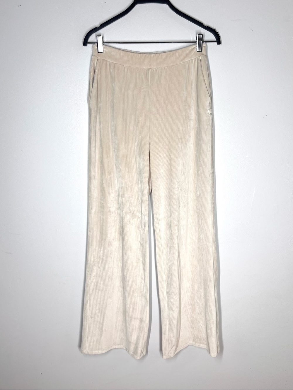 Vuori Haven Set Wide Leg Pants and 1/4 Zip Sweater Rib Knit in Bone Sz S - Picture 5 of 8